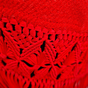 Red Alpaca Shawl 22